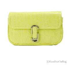 Marc Jacobs The Mini Shoulder Bag Yellow Embossed Leather Crossbody Bag
