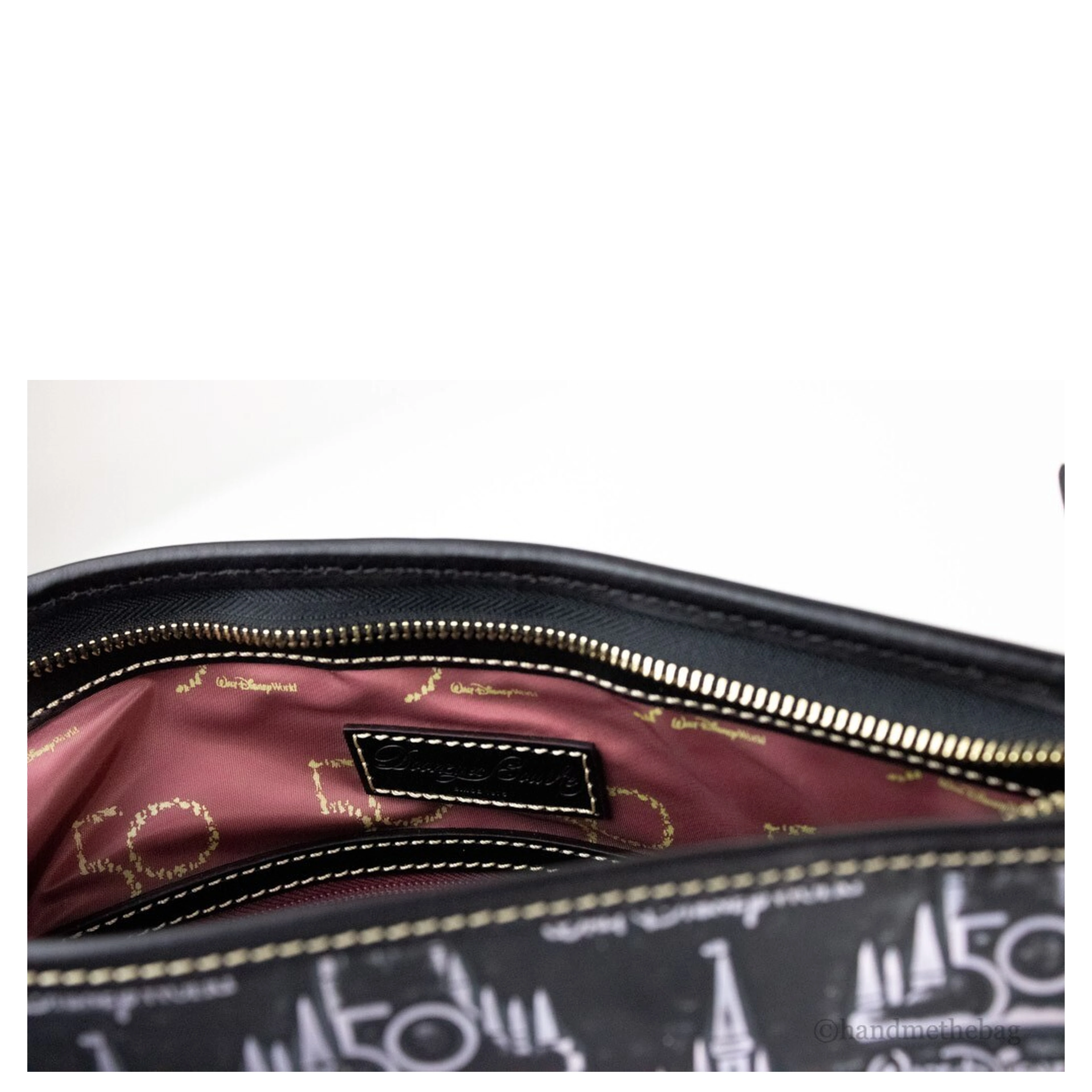 Dooney & Bourke Black Walt Disney World 50th Anniversary Leather Tote Bag