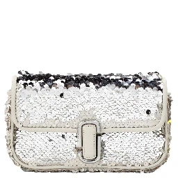 Marc Jacobs The Mini J Marc Shoulder Bag Cream Sequined Crossbody Bag