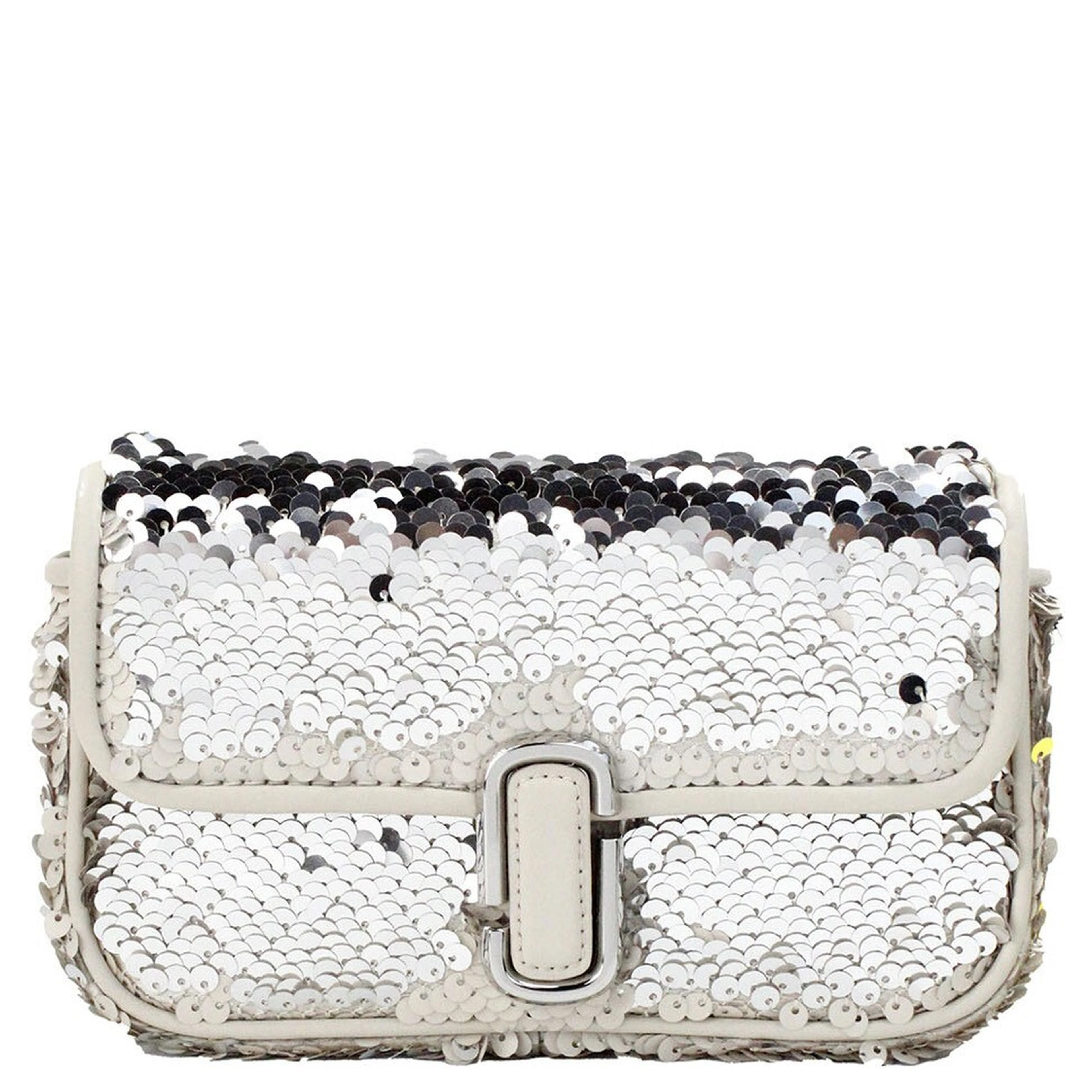 Marc Jacobs The Mini J Marc Shoulder Bag Cream Sequined Crossbody Bag