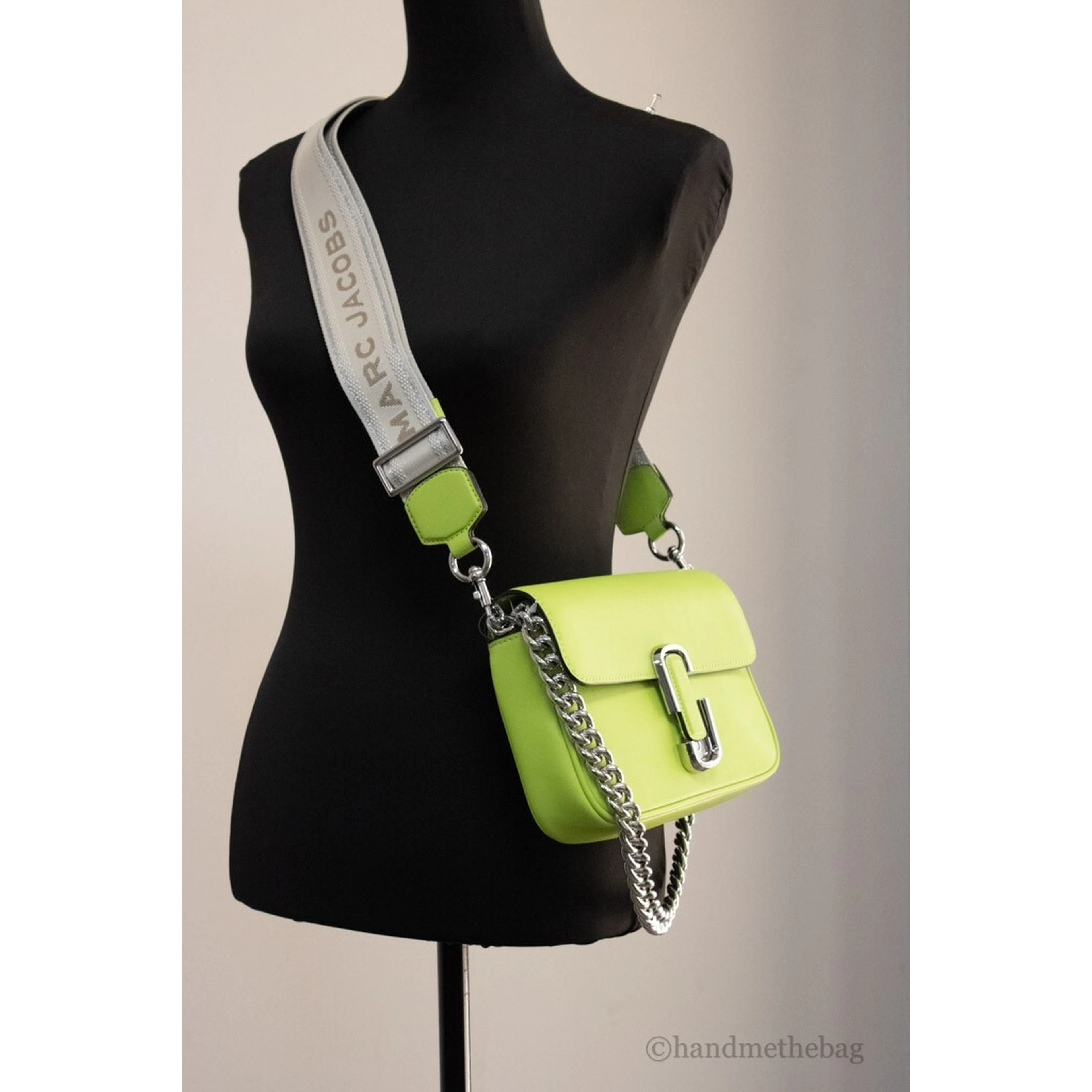 Marc Jacobs Womens The J Marc Shoulder Bag Green Glow H956L01PF22-325 One Size