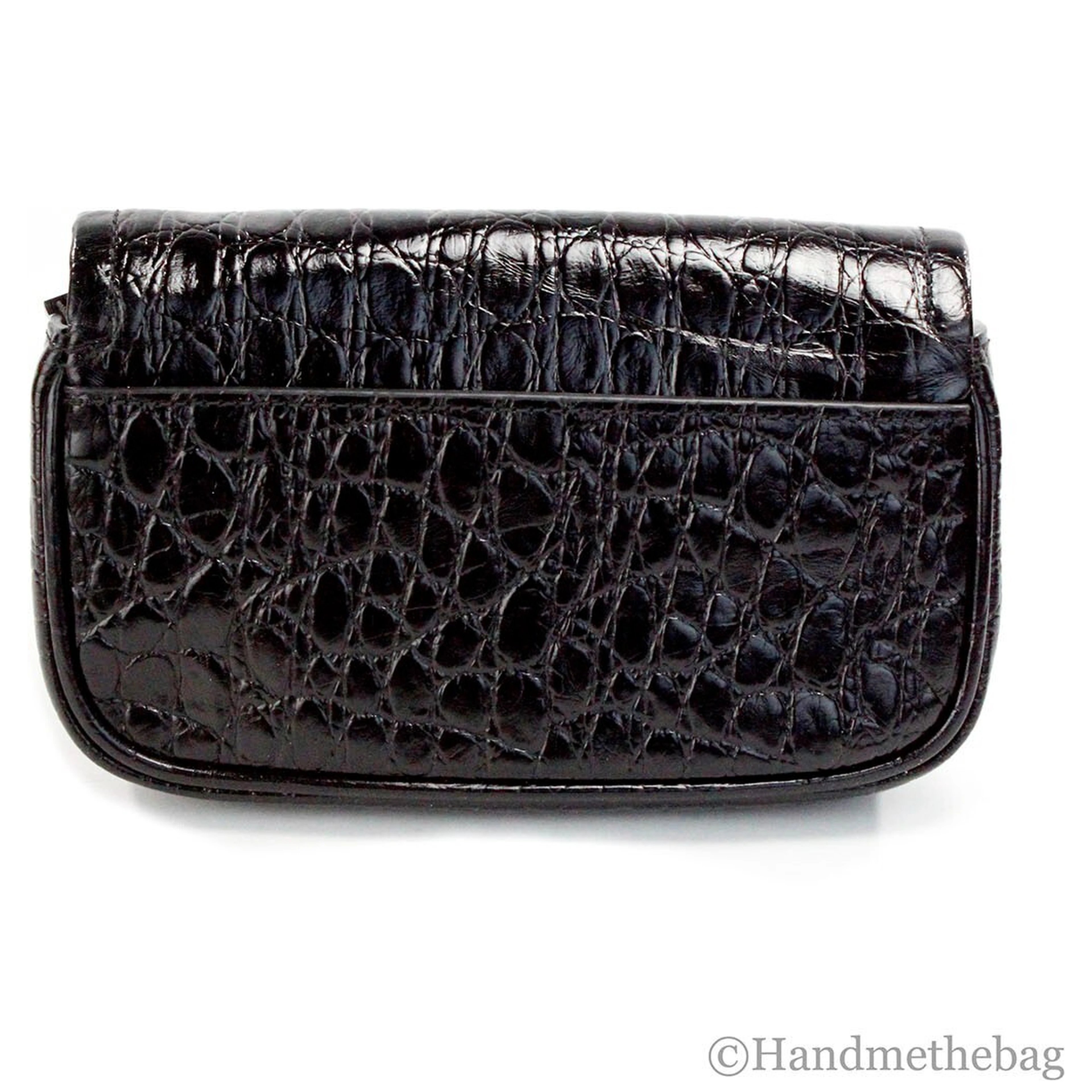 Marc Jacobs The Mini Shoulder Bag Black Embossed Leather Crossbody Bag