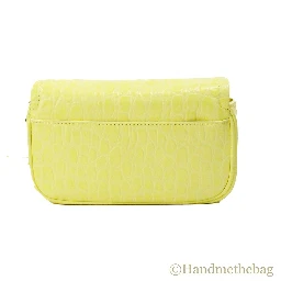 Marc Jacobs The Mini Shoulder Bag Yellow Embossed Leather Crossbody Bag