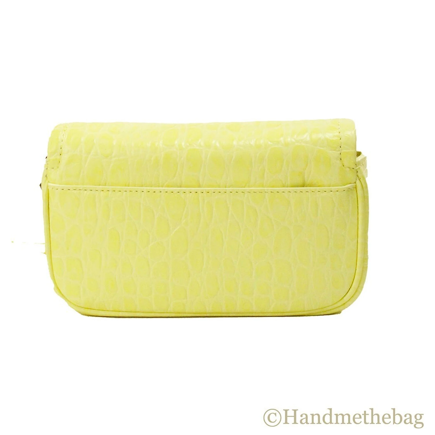 Marc Jacobs The Mini Shoulder Bag Yellow Embossed Leather Crossbody Bag