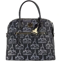 Dooney & Bourke Black Walt Disney World 50th Anniversary Leather Satchel Handbag