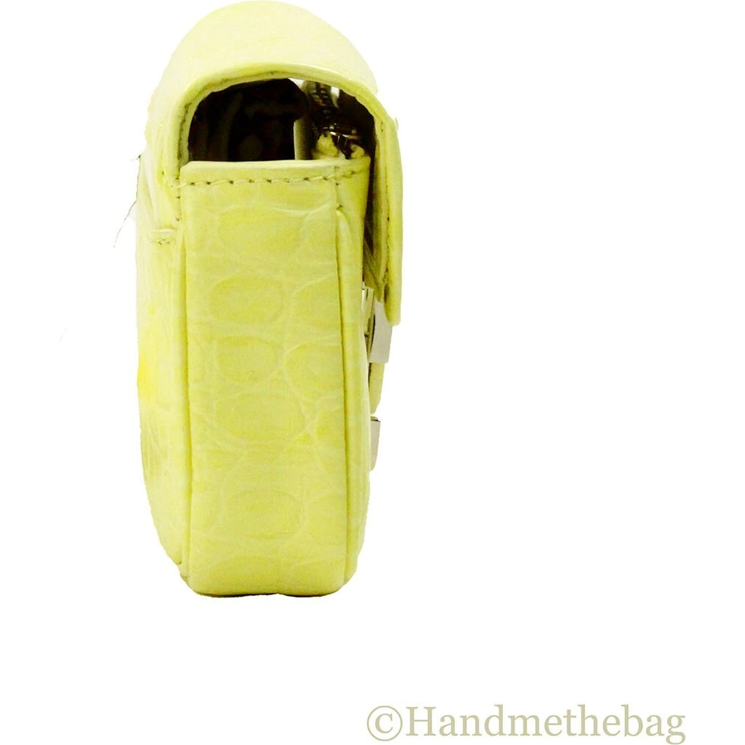 Marc Jacobs The Mini Shoulder Bag Yellow Embossed Leather Crossbody Bag