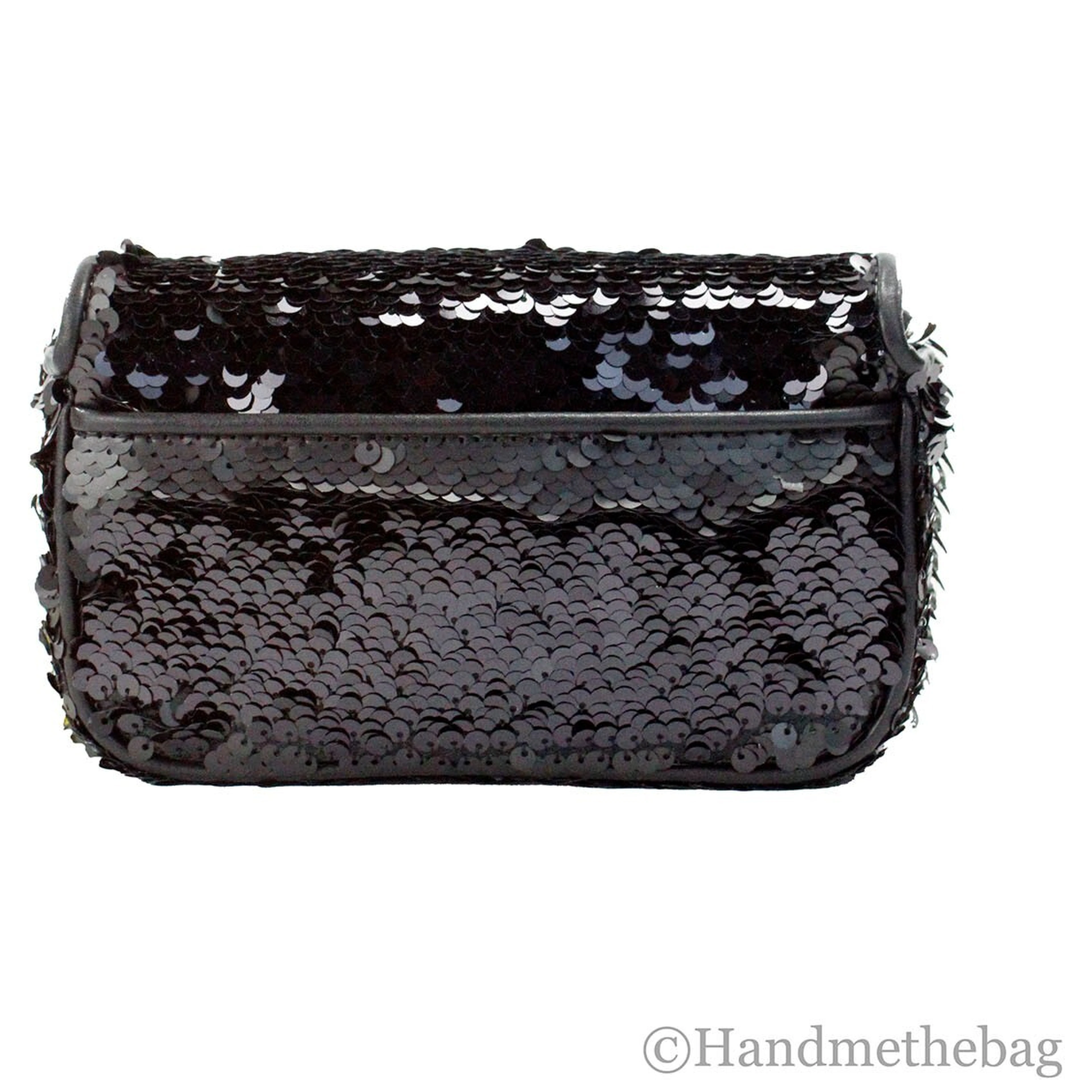 Marc Jacobs The Mini J Marc Shoulder Bag Black Sequined Crossbody Bag