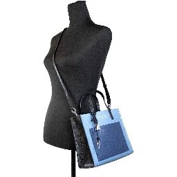 Marc Jacobs Grind Mini Blue Heaven Colorblock Leather Tote Crossbody Bag Purse