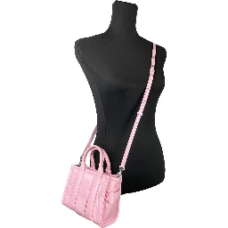 Marc Jacobs The Shiny Crinkle Micro Tote Bubblegum Leather Crossbody