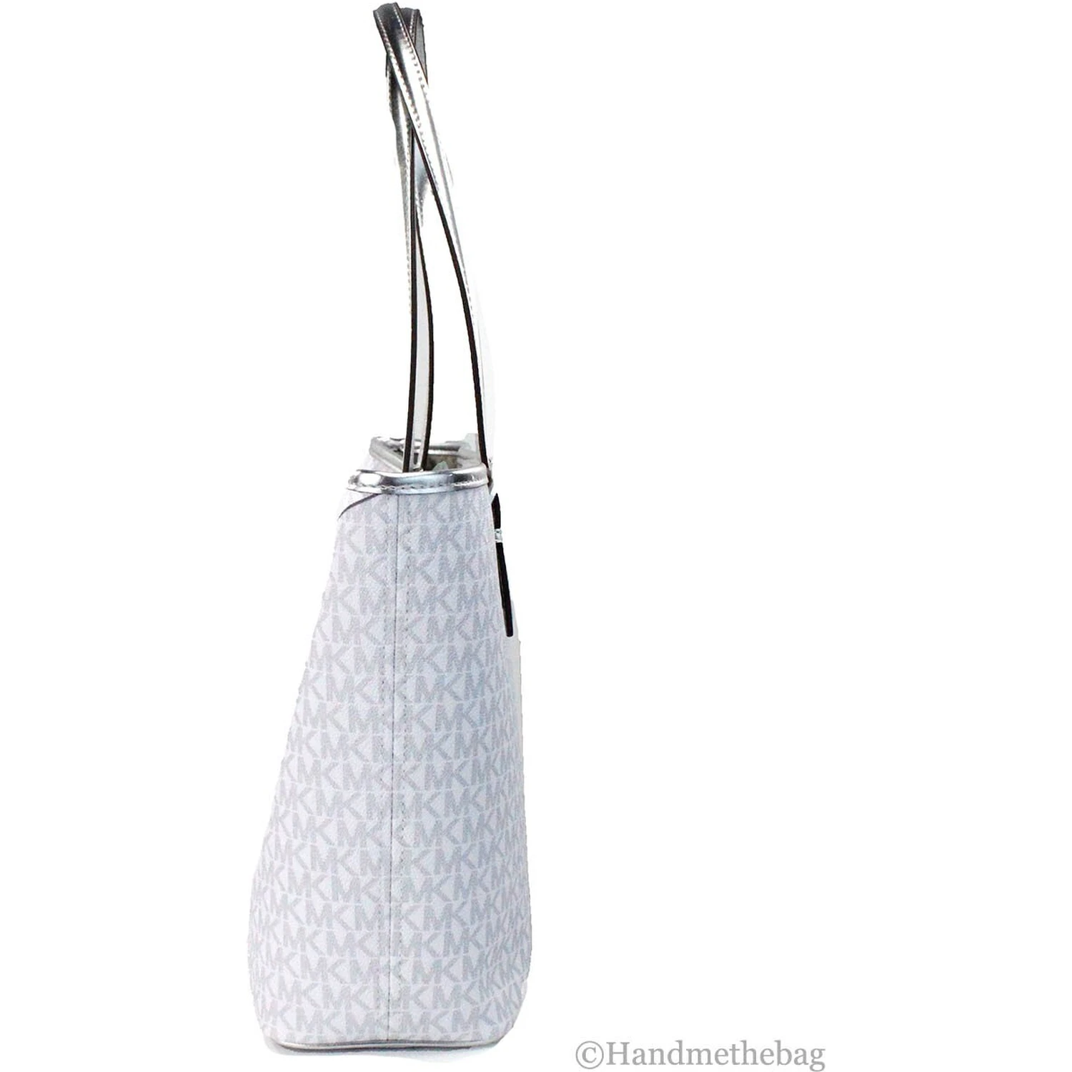 Michael Kors Jet Set Travel Girls Medium Signature Carryall Tote White MK