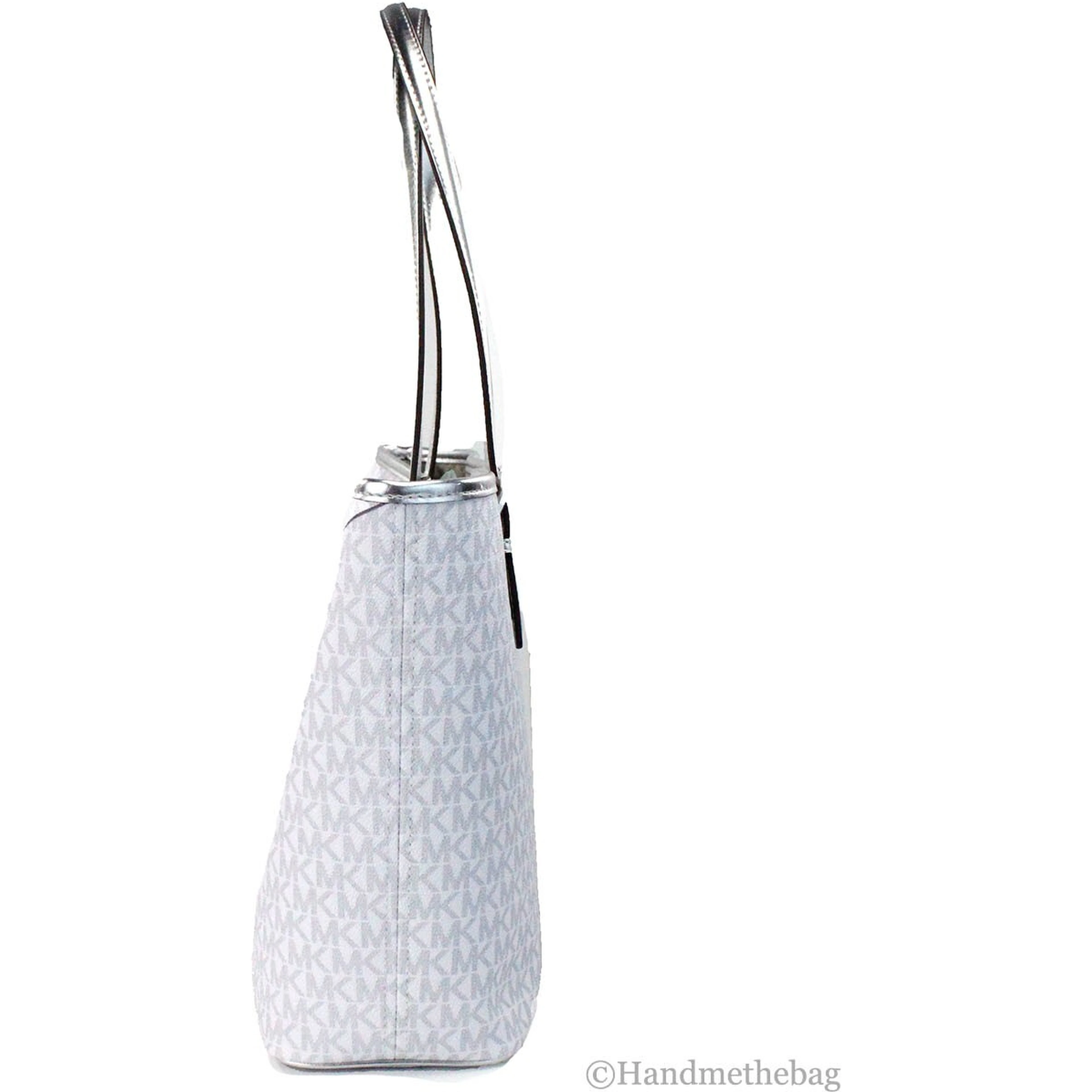 Michael Kors Jet Set Travel Girls Medium Signature Carryall Tote White MK