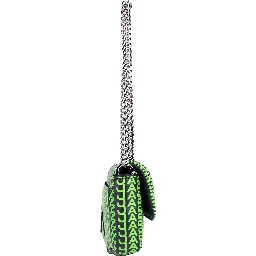 Marc Jacobs Neon Green The Monogram Leather J Marc Mini Shoulder Bag Crossbody