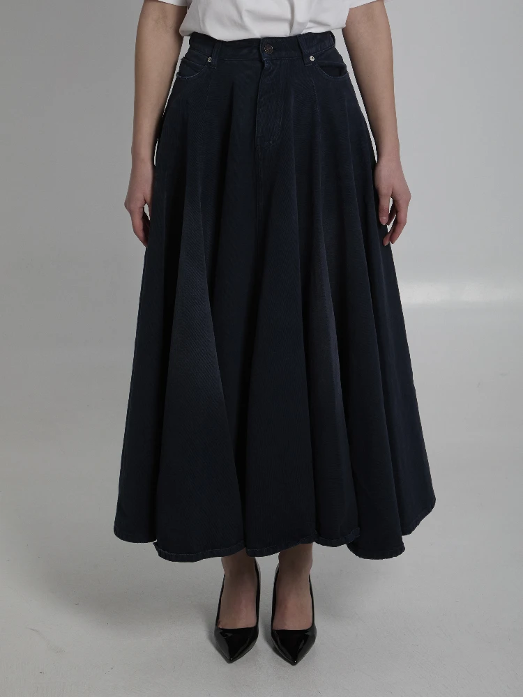 Godet maxi skirt