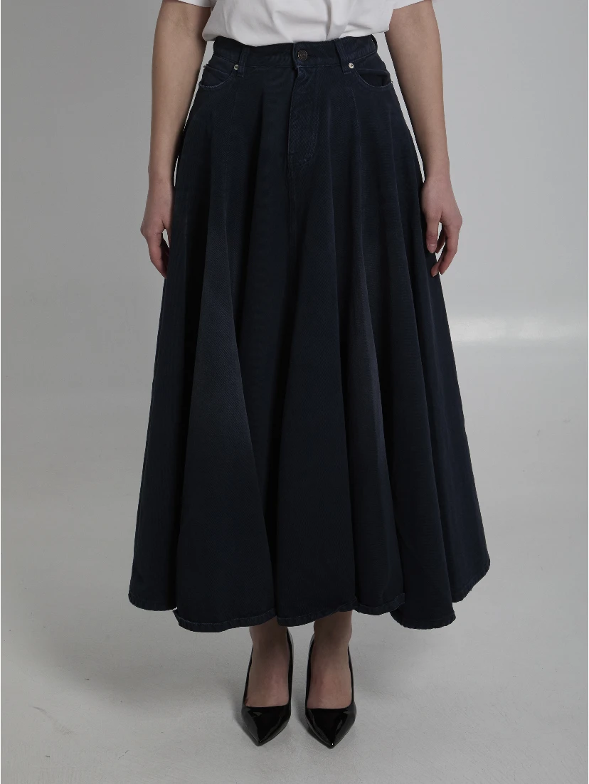 Godet maxi skirt