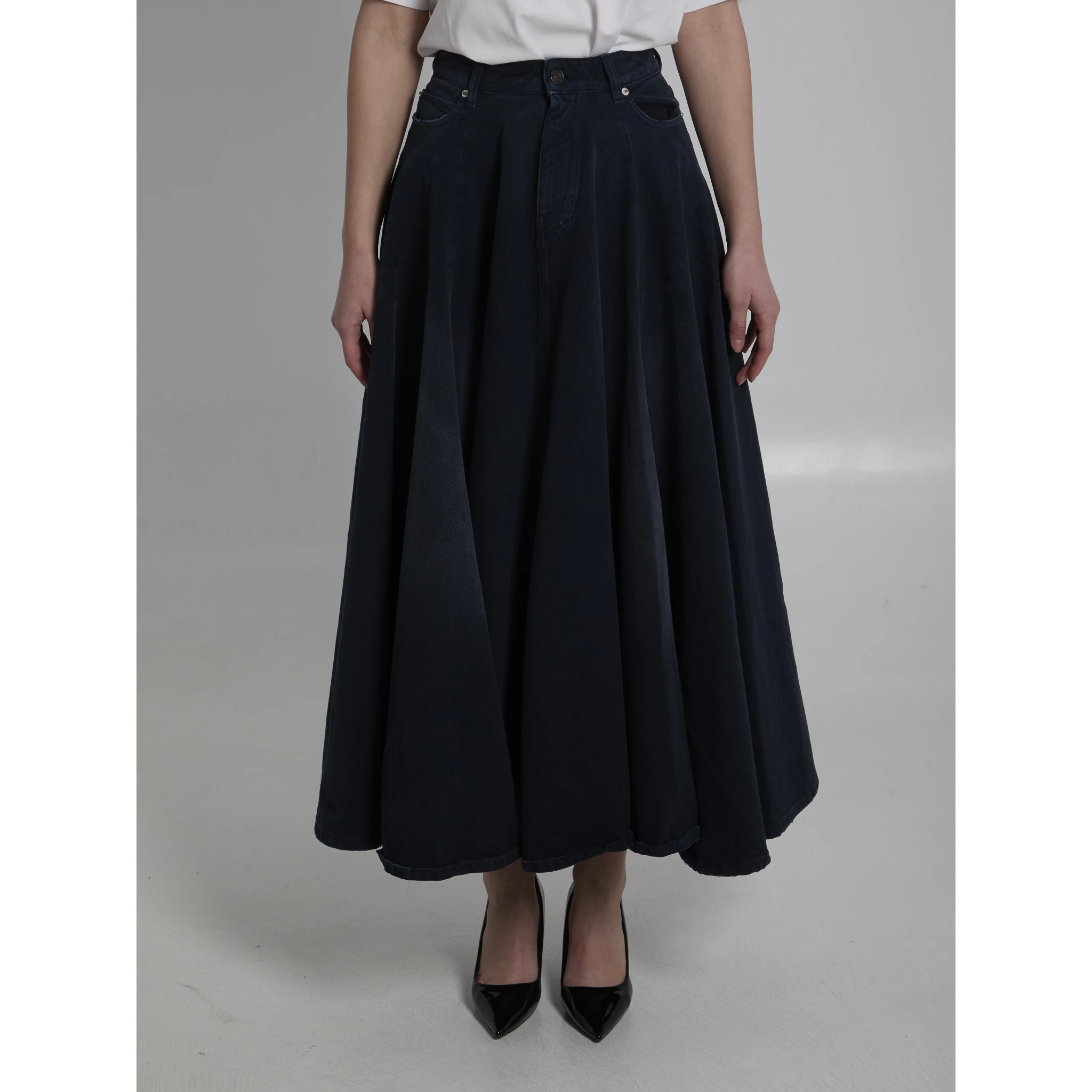 Godet maxi skirt