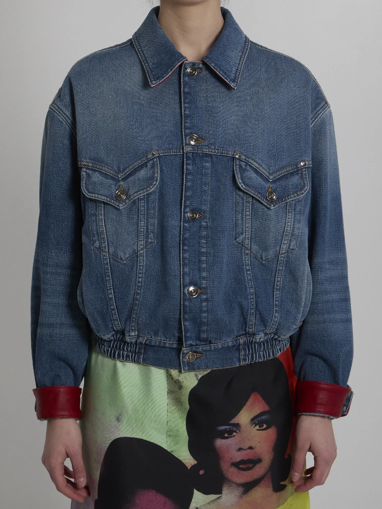 Cotton denim blouson