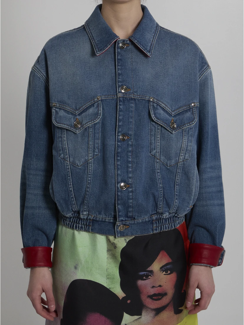 Cotton denim blouson