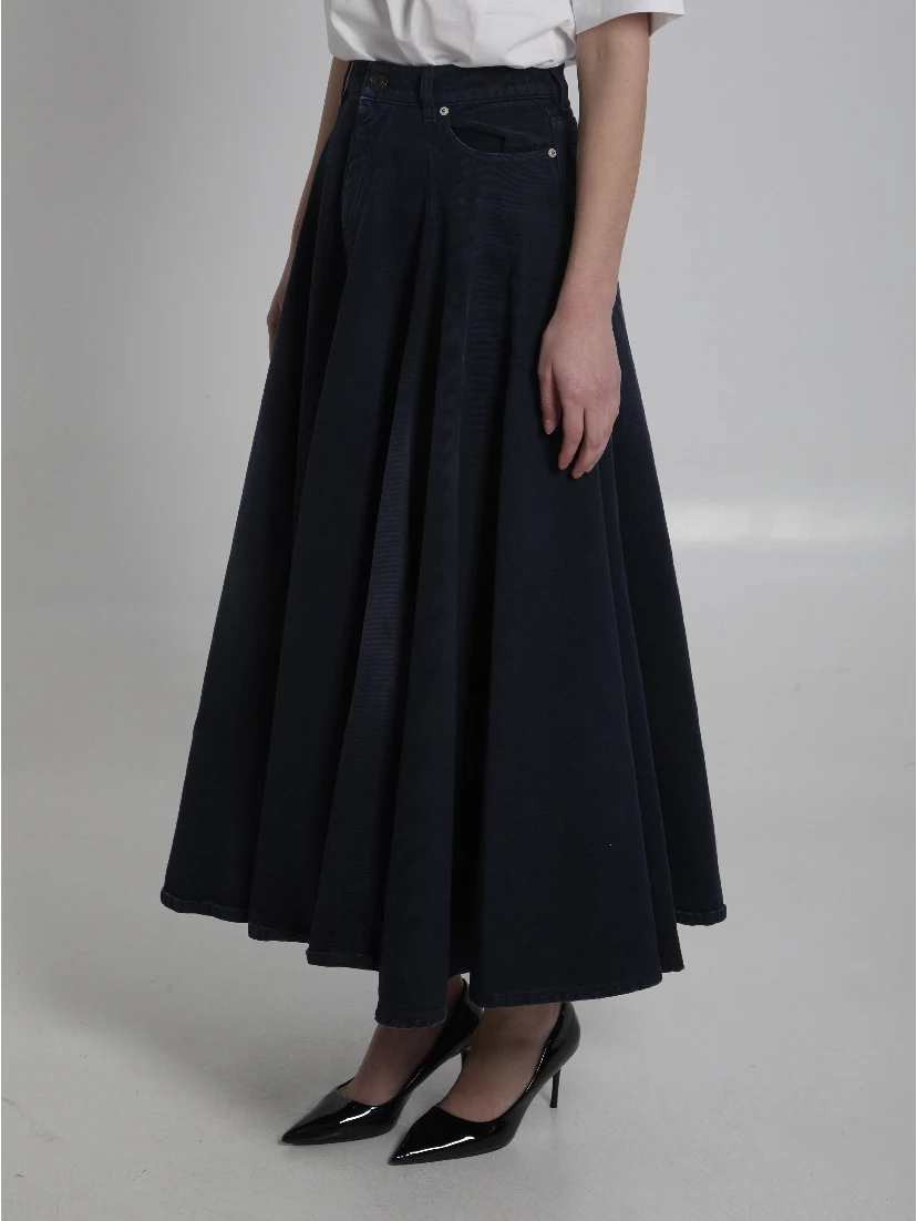 Godet maxi skirt