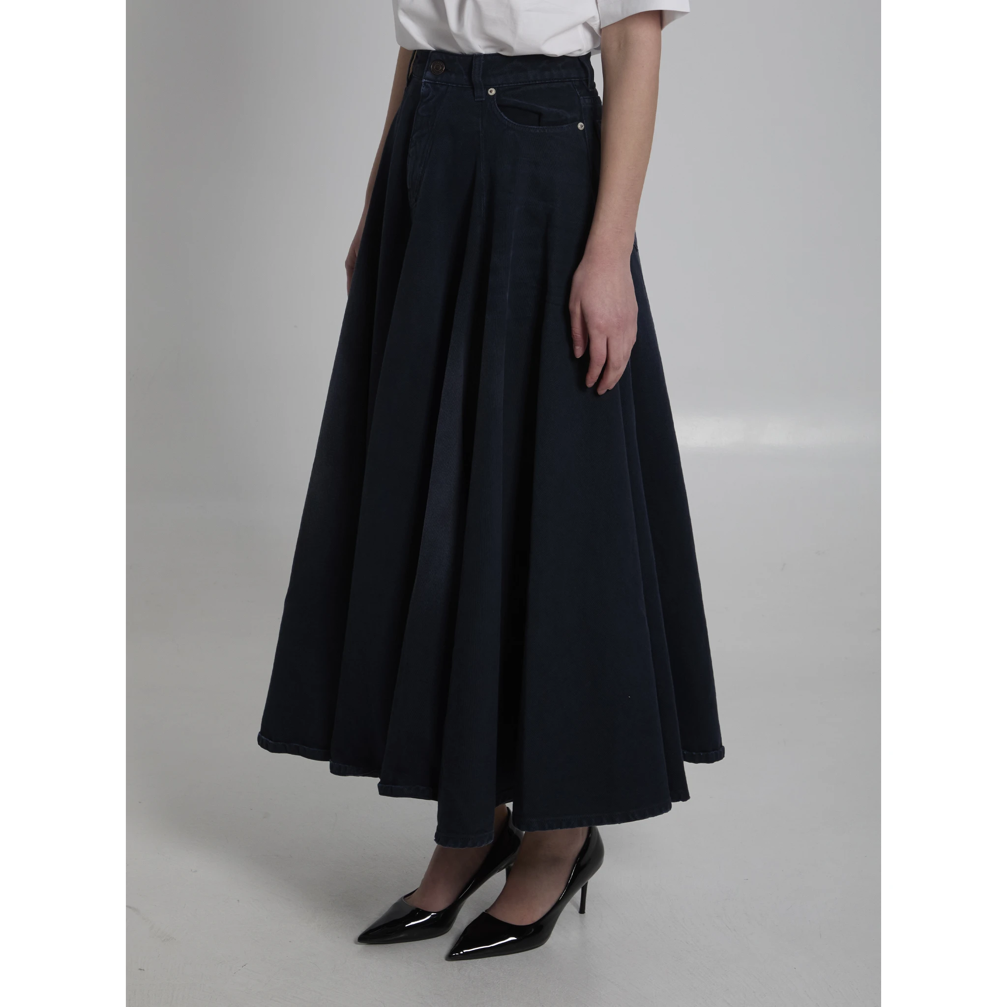 Godet maxi skirt