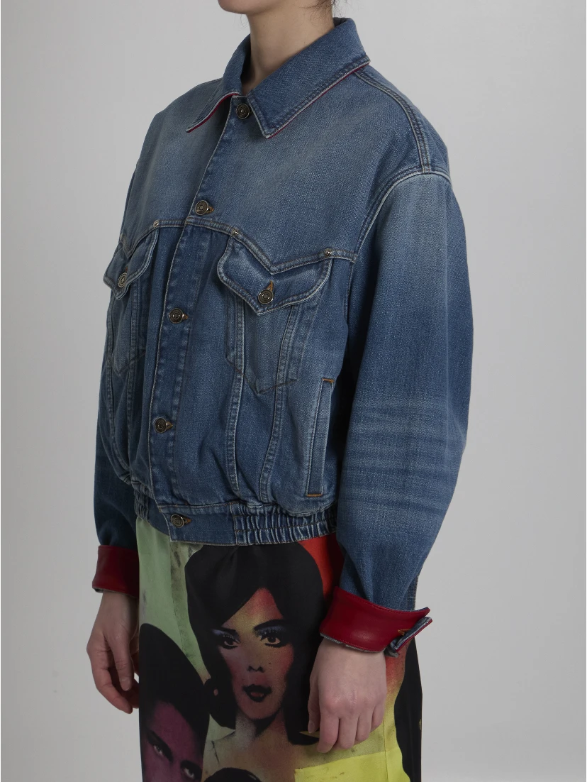 Cotton denim blouson