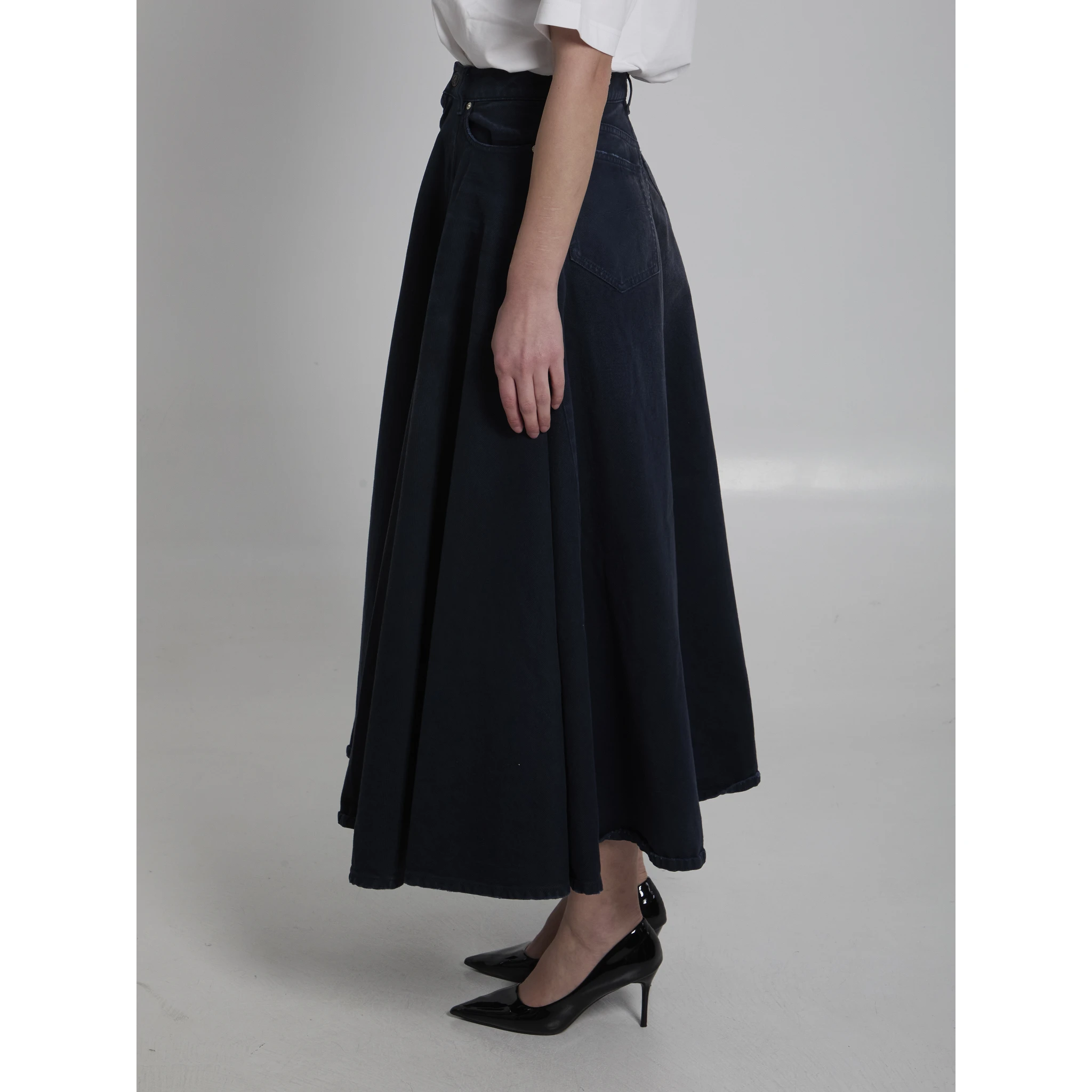 Godet maxi skirt