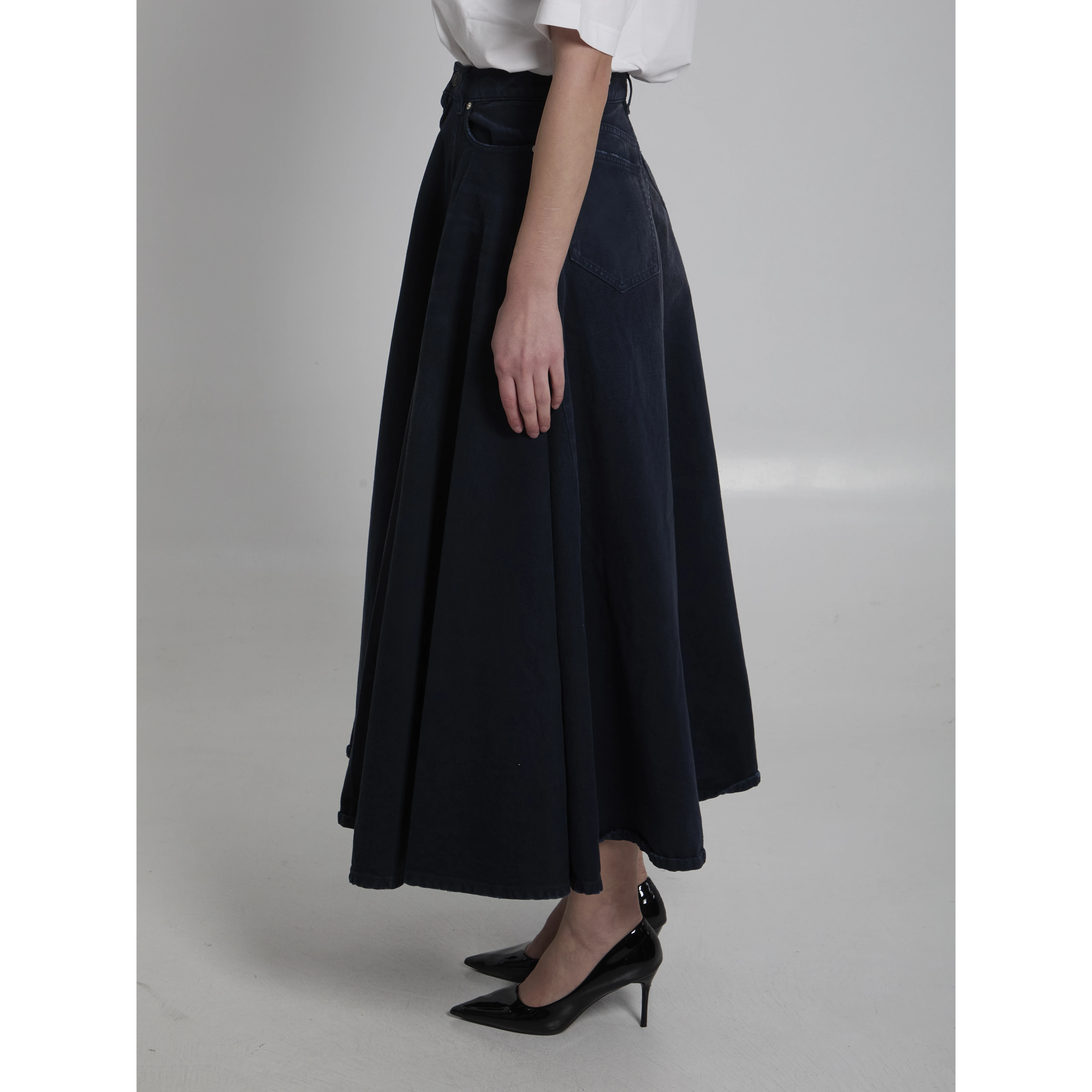 Godet maxi skirt