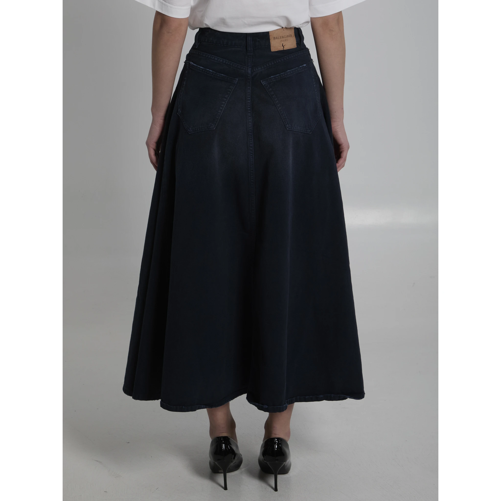 Godet maxi skirt