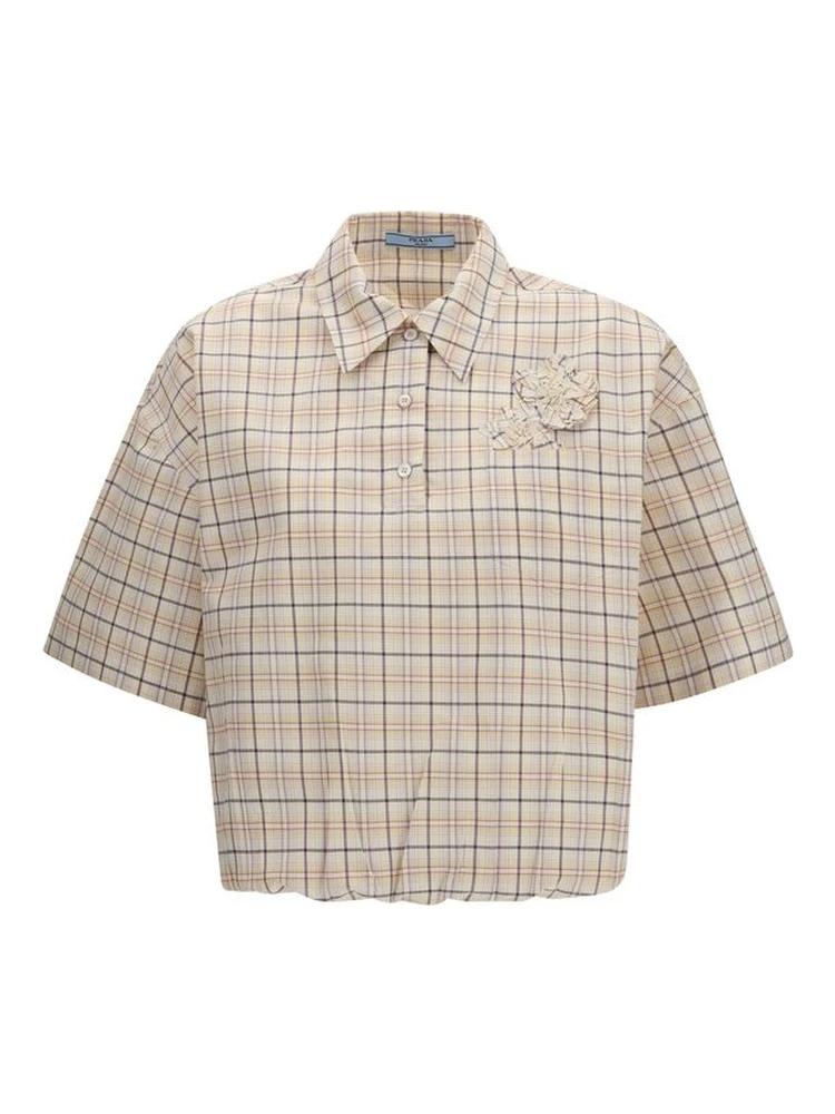 Beige Fabric Pattern Shirt