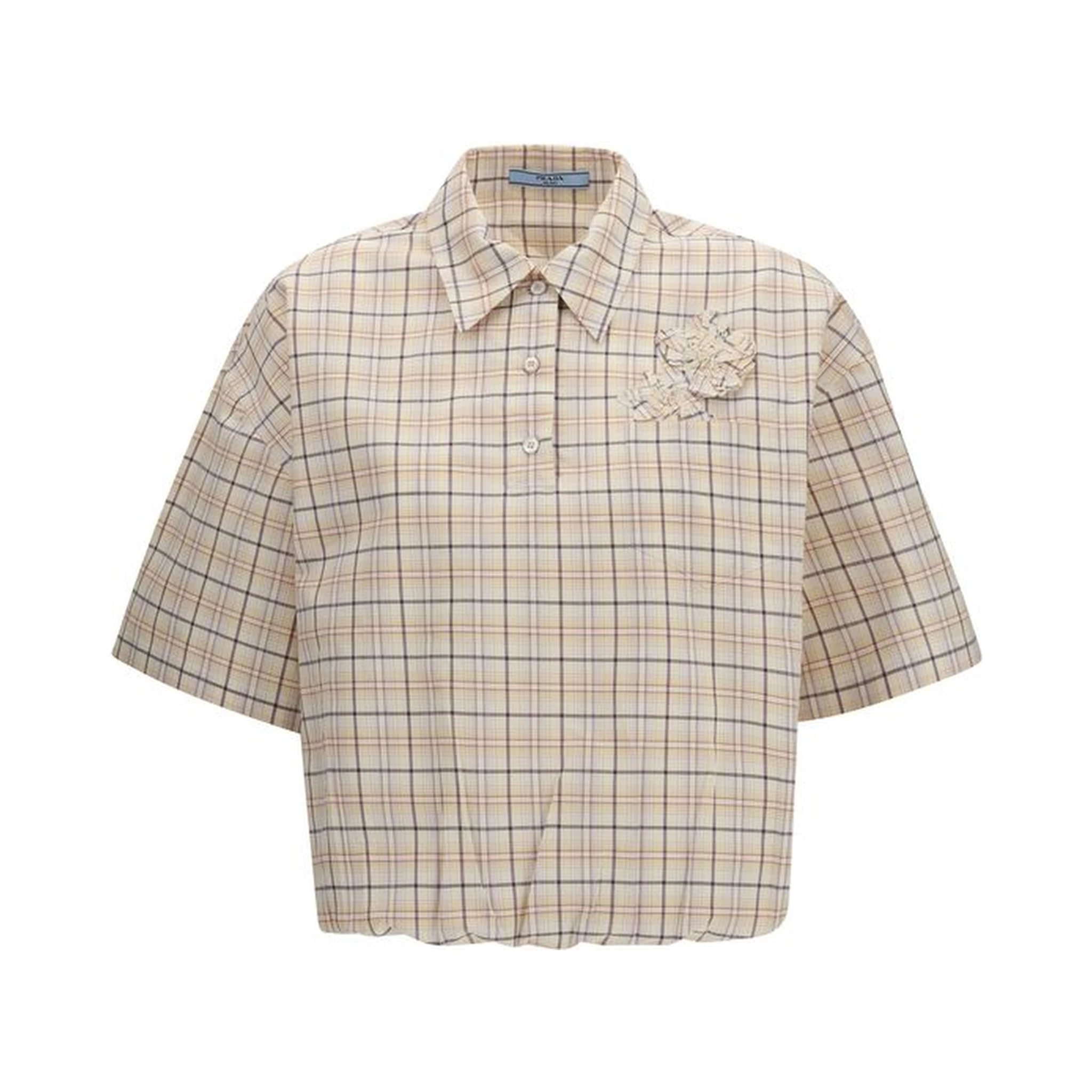 Beige Fabric Pattern Shirt