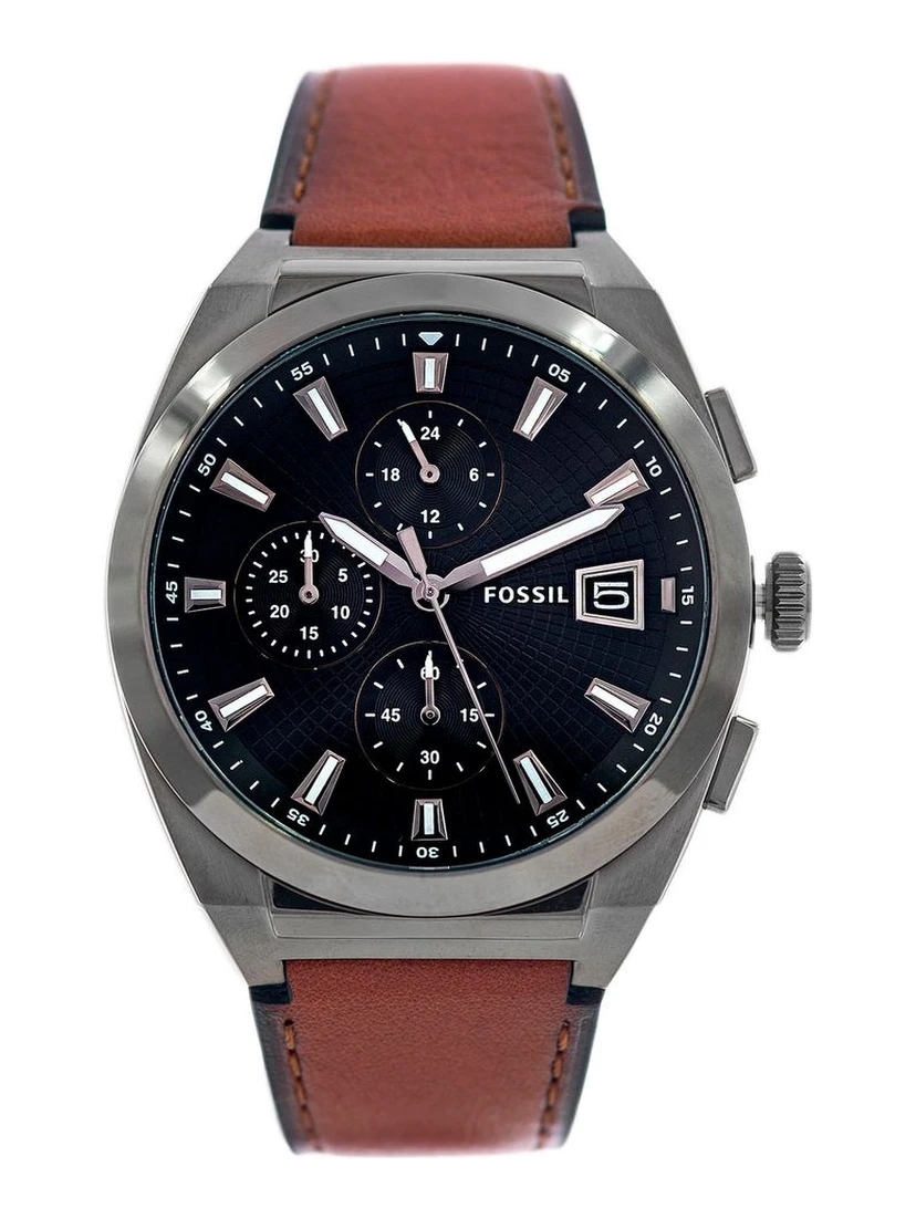 Brown Leather Dress Watch