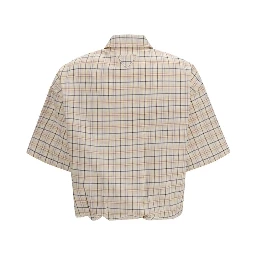 Beige Fabric Pattern Shirt