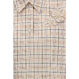 Beige Fabric Pattern Shirt