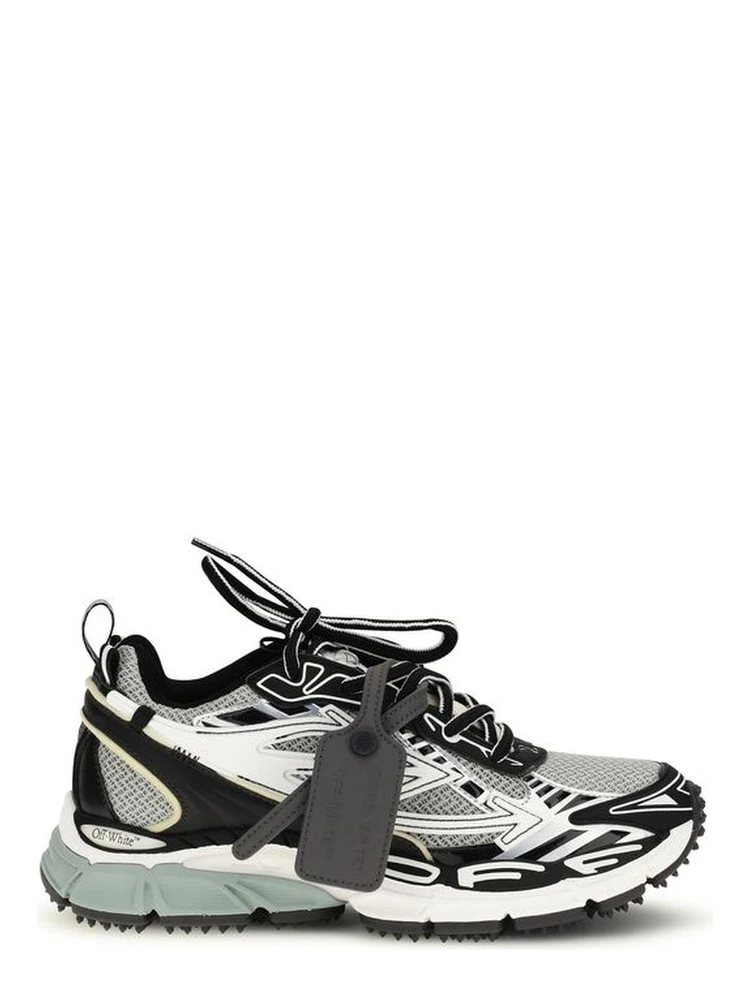 Gray Polyurethane Athletic Sneakers