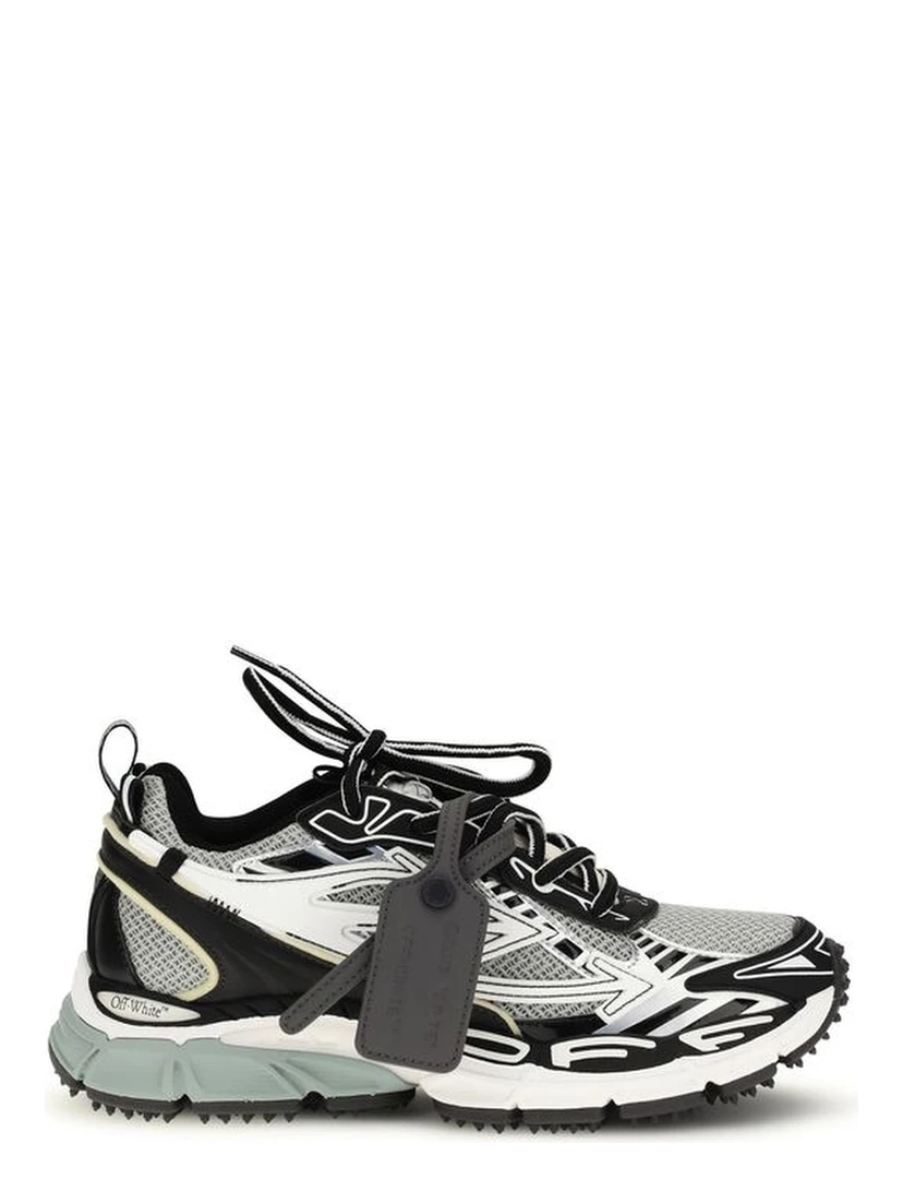 Gray Polyurethane Athletic Sneakers