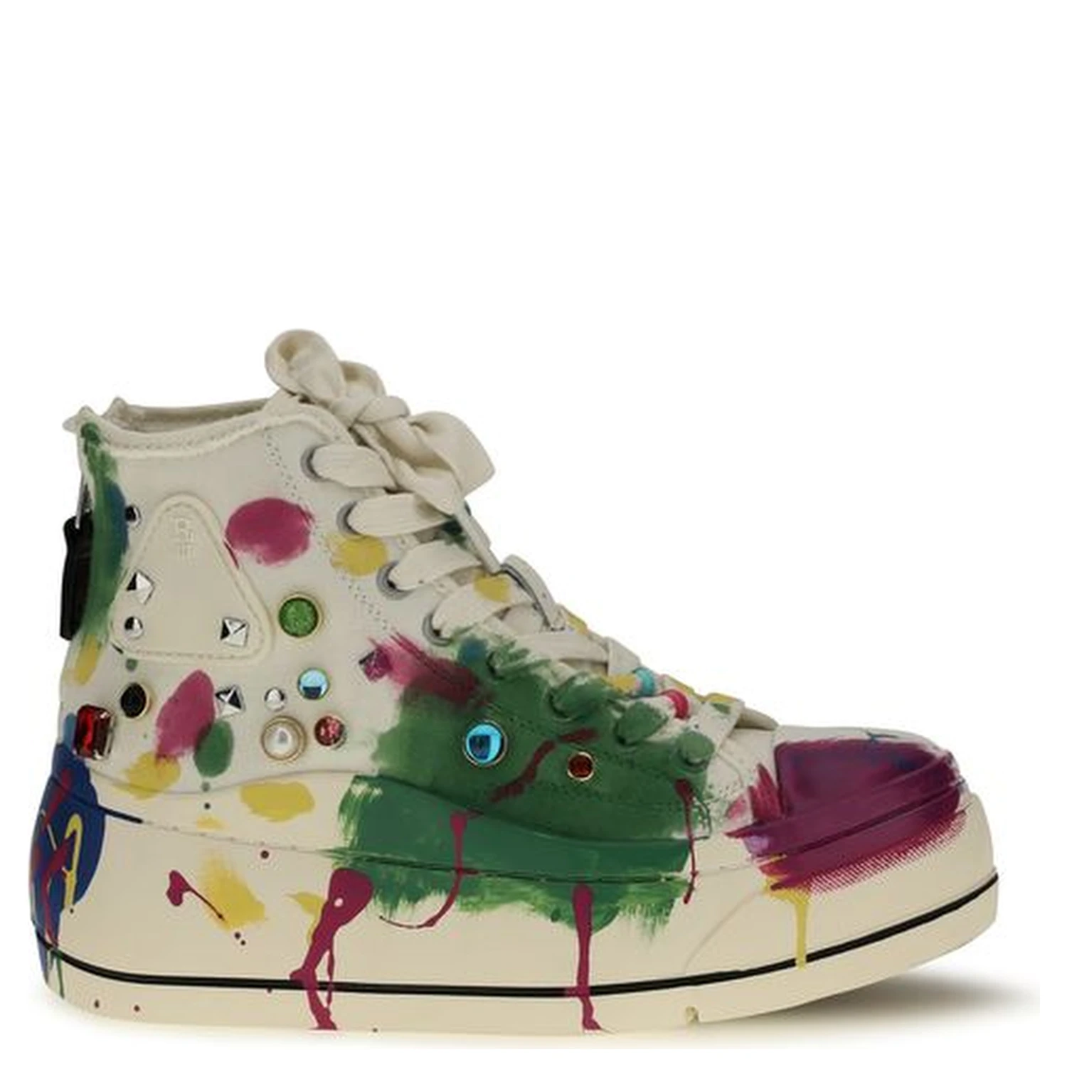 Multicolor Cotton High Top Sneakers