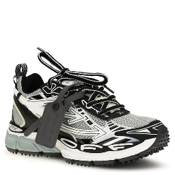 Gray Polyurethane Athletic Sneakers