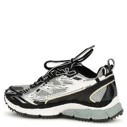 Gray Polyurethane Athletic Sneakers