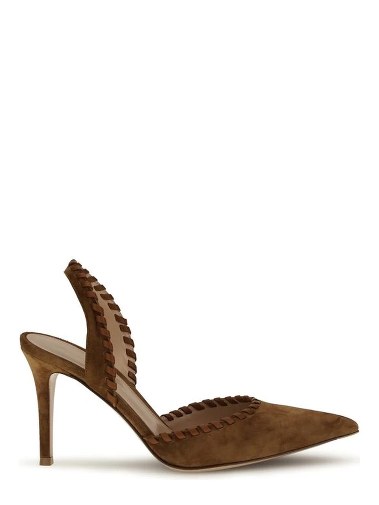 Brown Calf Leather Bos Taurus High Heel Pumps