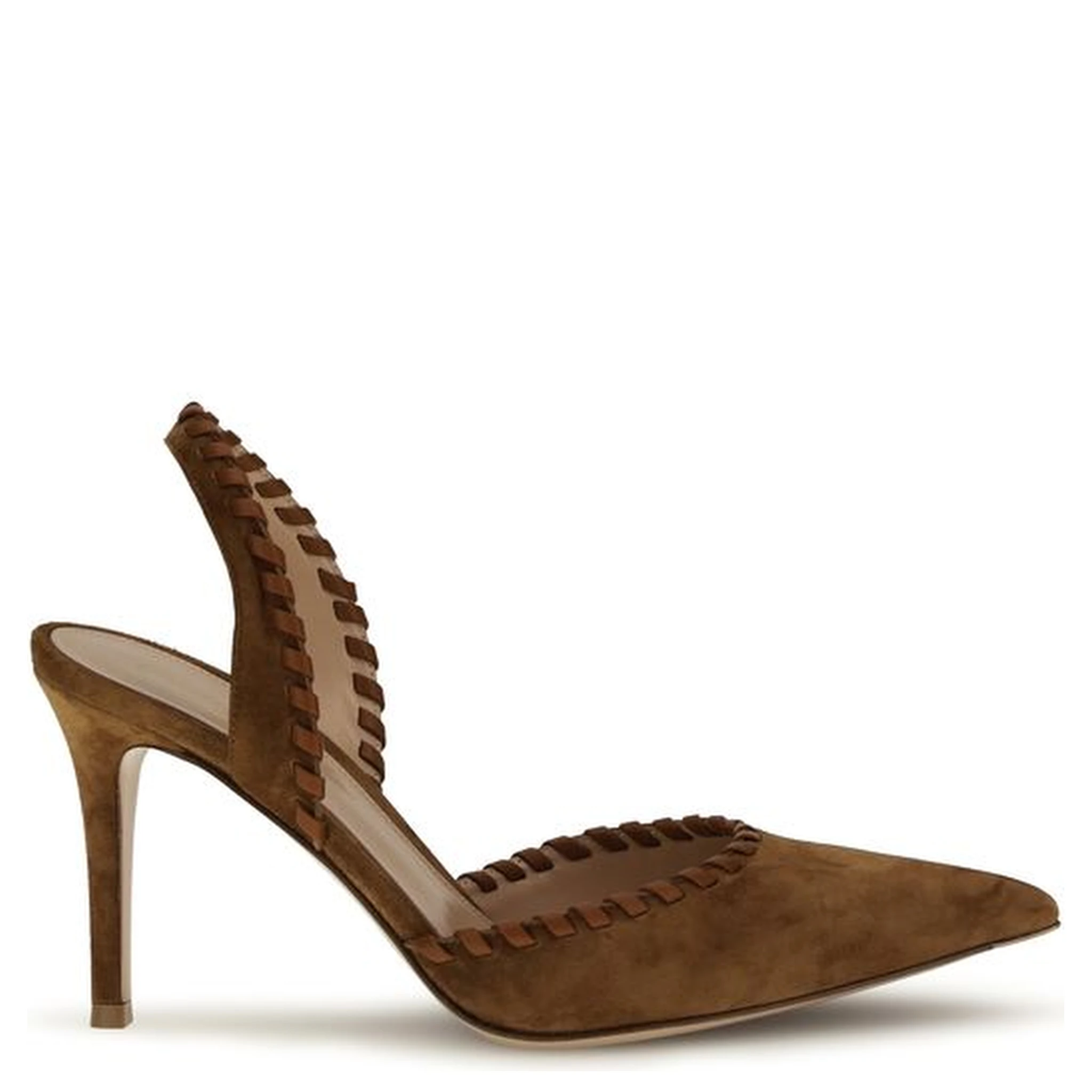 Brown Calf Leather Bos Taurus High Heel Pumps