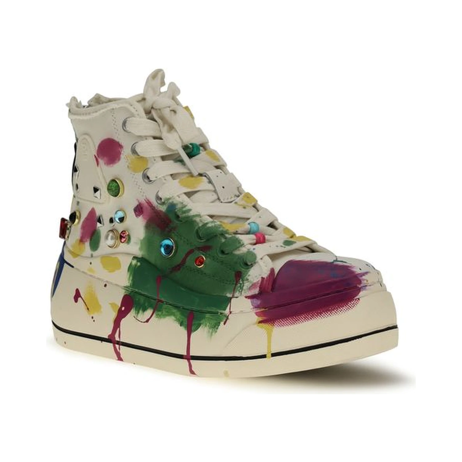 Multicolor Cotton High Top Sneakers