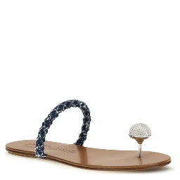 Brown Calf Leather Bos Taurus Sandals