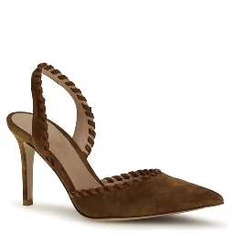 Brown Calf Leather Bos Taurus High Heel Pumps
