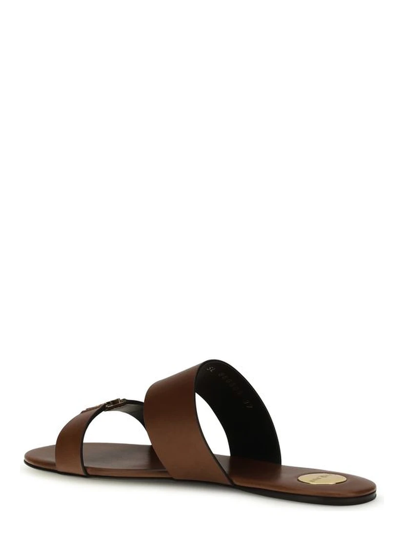 Brown Calf Leather Bos Taurus Sandals
