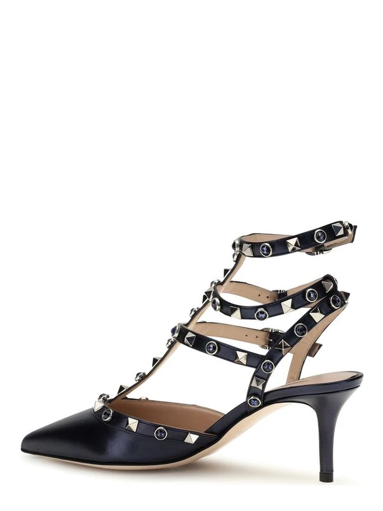 Blue Calf Leather Bos Taurus Mid Heel Pumps alternative