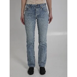 South Blue denim straight-leg jeans