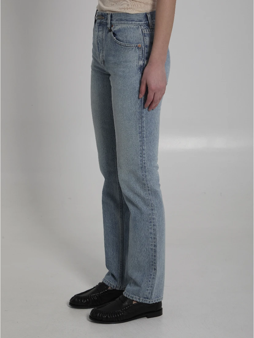 South Blue denim straight-leg jeans