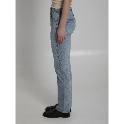 South Blue denim straight-leg jeans