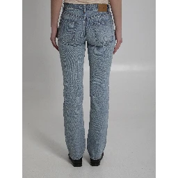 South Blue denim straight-leg jeans