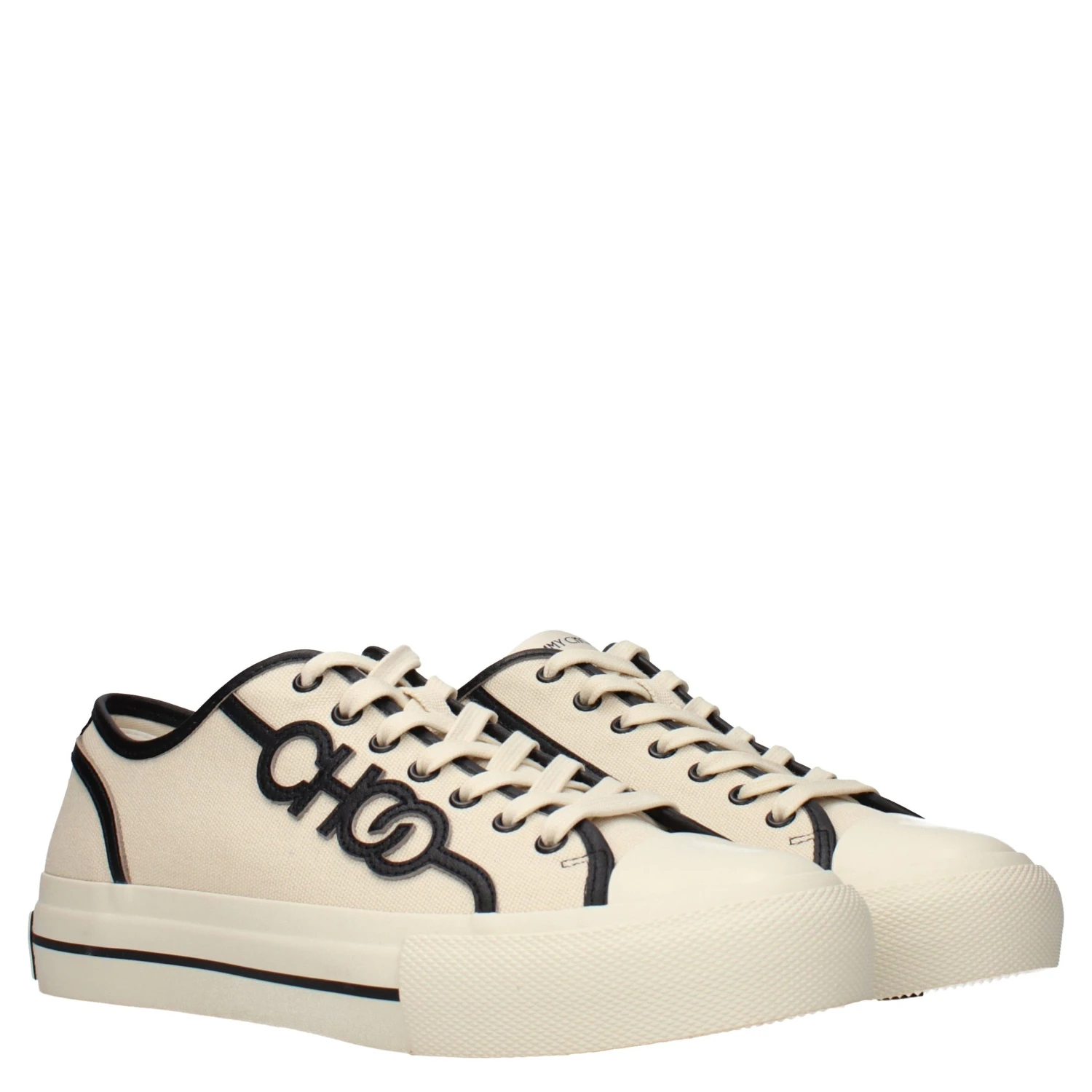 Beige Fabric Low Top Sneakers