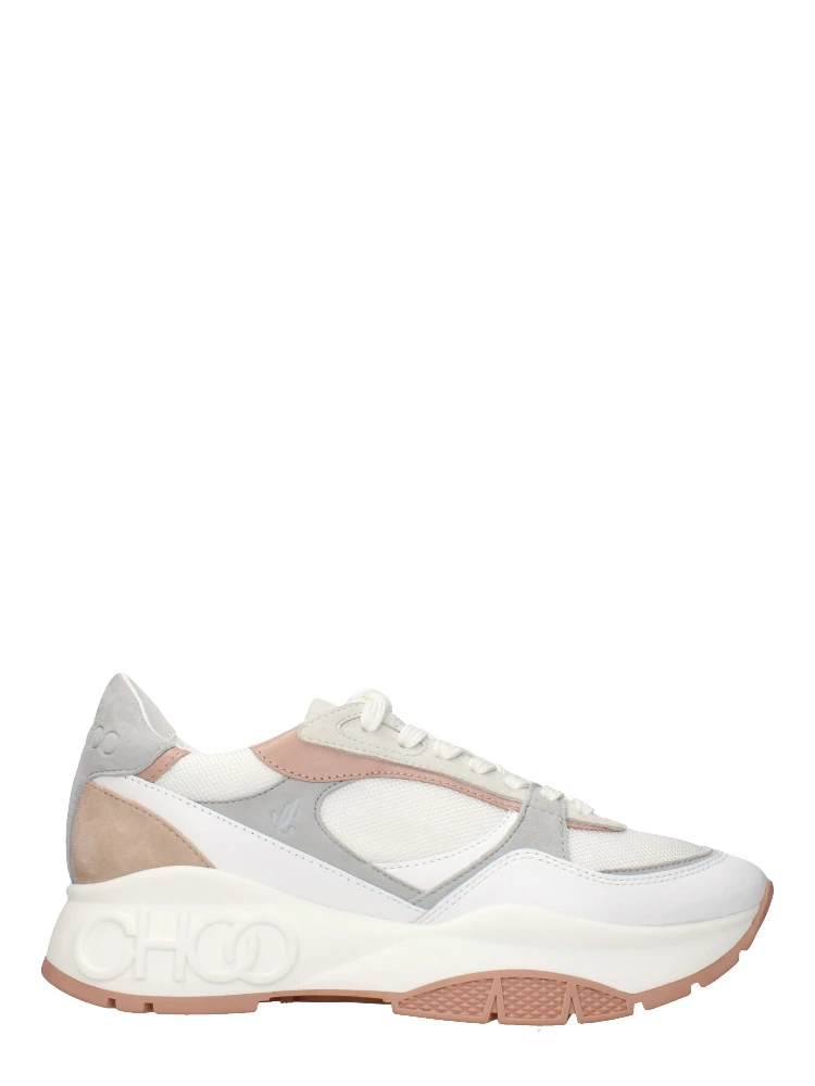 White Fabric Sneakers